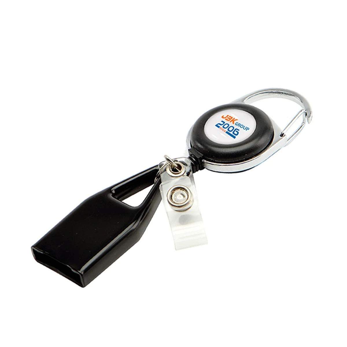 Round Retractable Carabiner Badge Reel 1