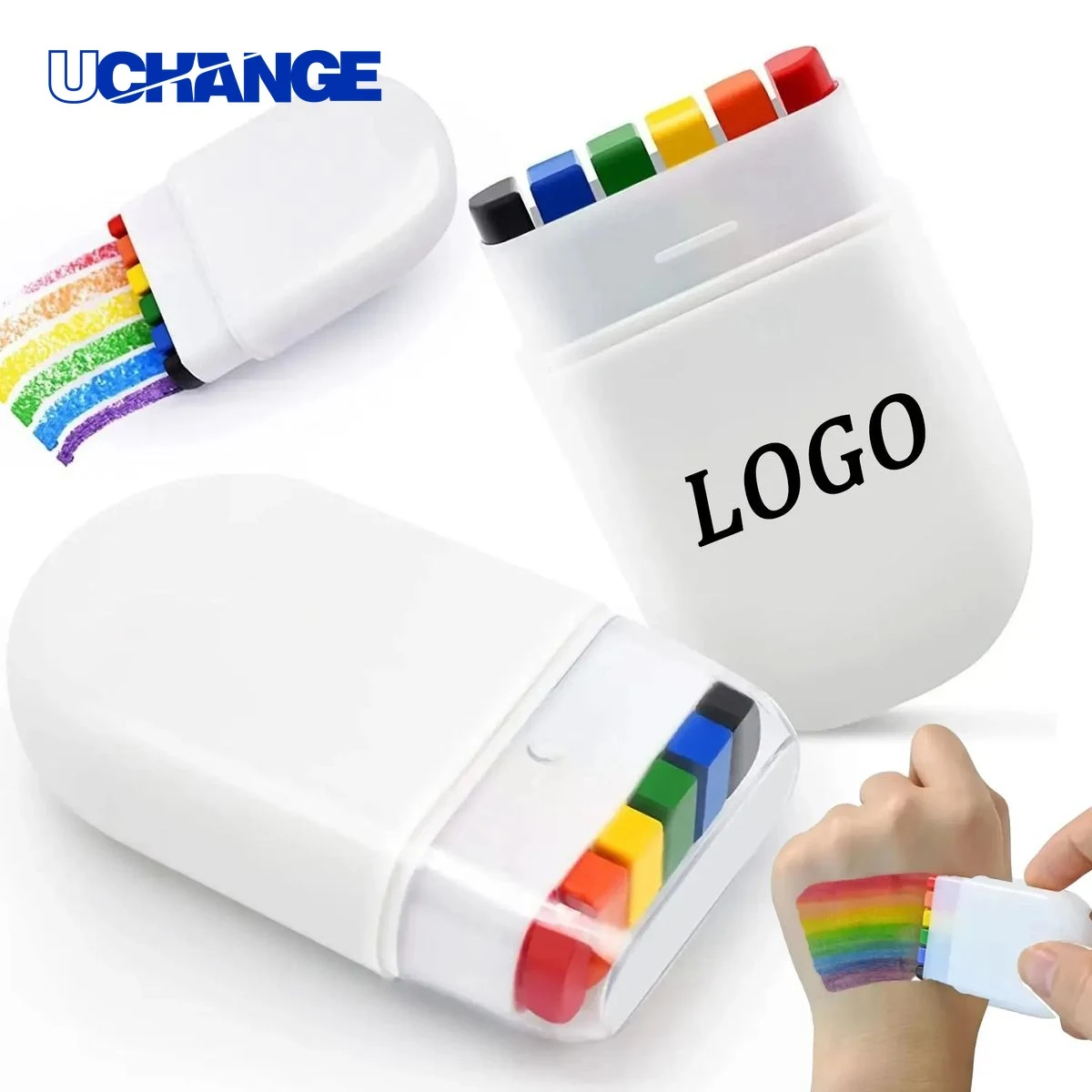 Rainbow Waterproof Face Painting Stick Makeup Crayon for Events & Festivals 1