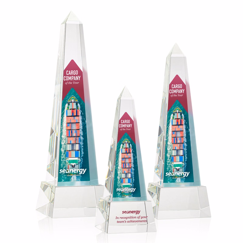 Master Obelisk VividPrint™ Award on Base - Clear