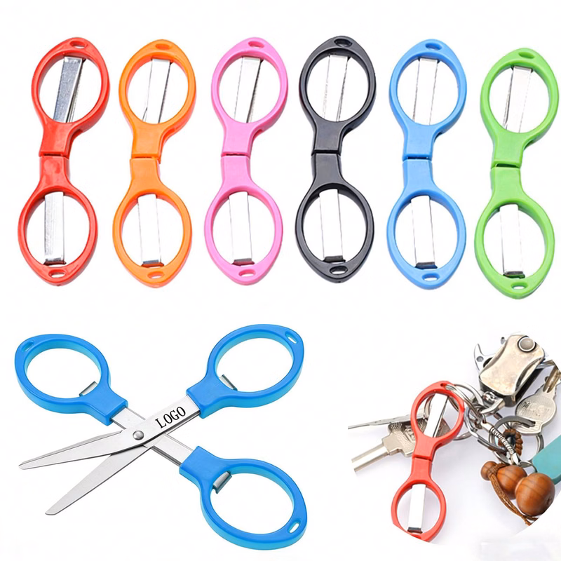 Portable Travel Scissors Foldable Stainless Steel Ideal for Purses Pockets and Tool Kits