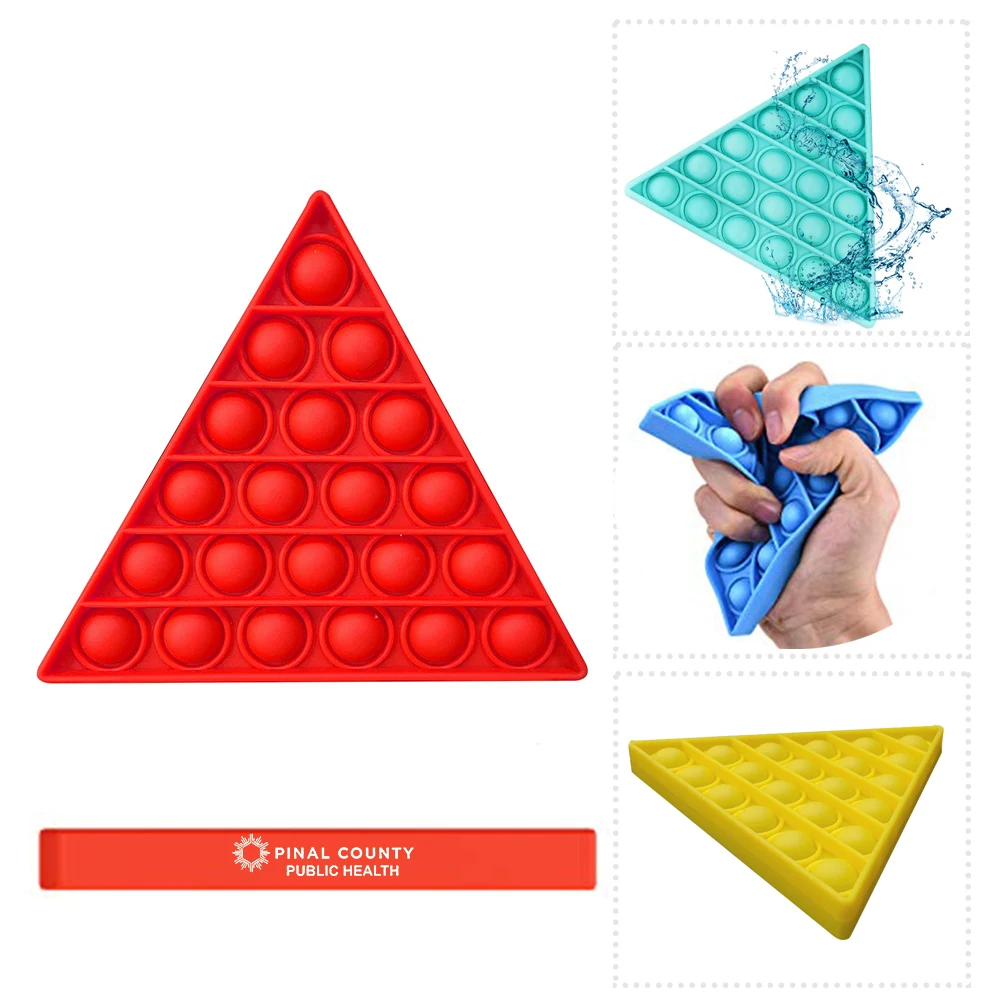 Triangle Shape Push Bubble Fidget Toy 1