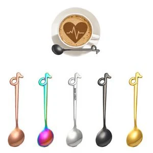 5.19 Inch Music Note Sunflower Coffee Spoon 1