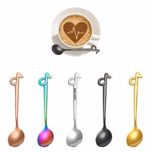 5.19 Inch Music Note Sunflower Coffee Spoon
