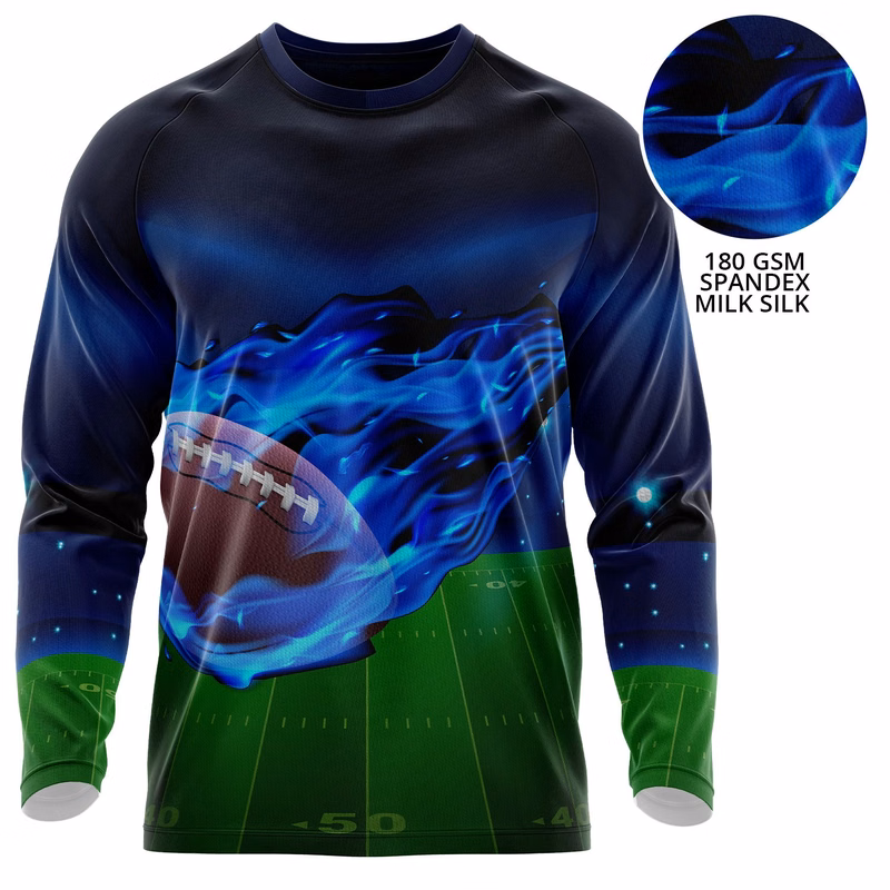 Youth 180 GSM Spandex Milk Silk Performance Sublimation Long Sleeve T-shirt