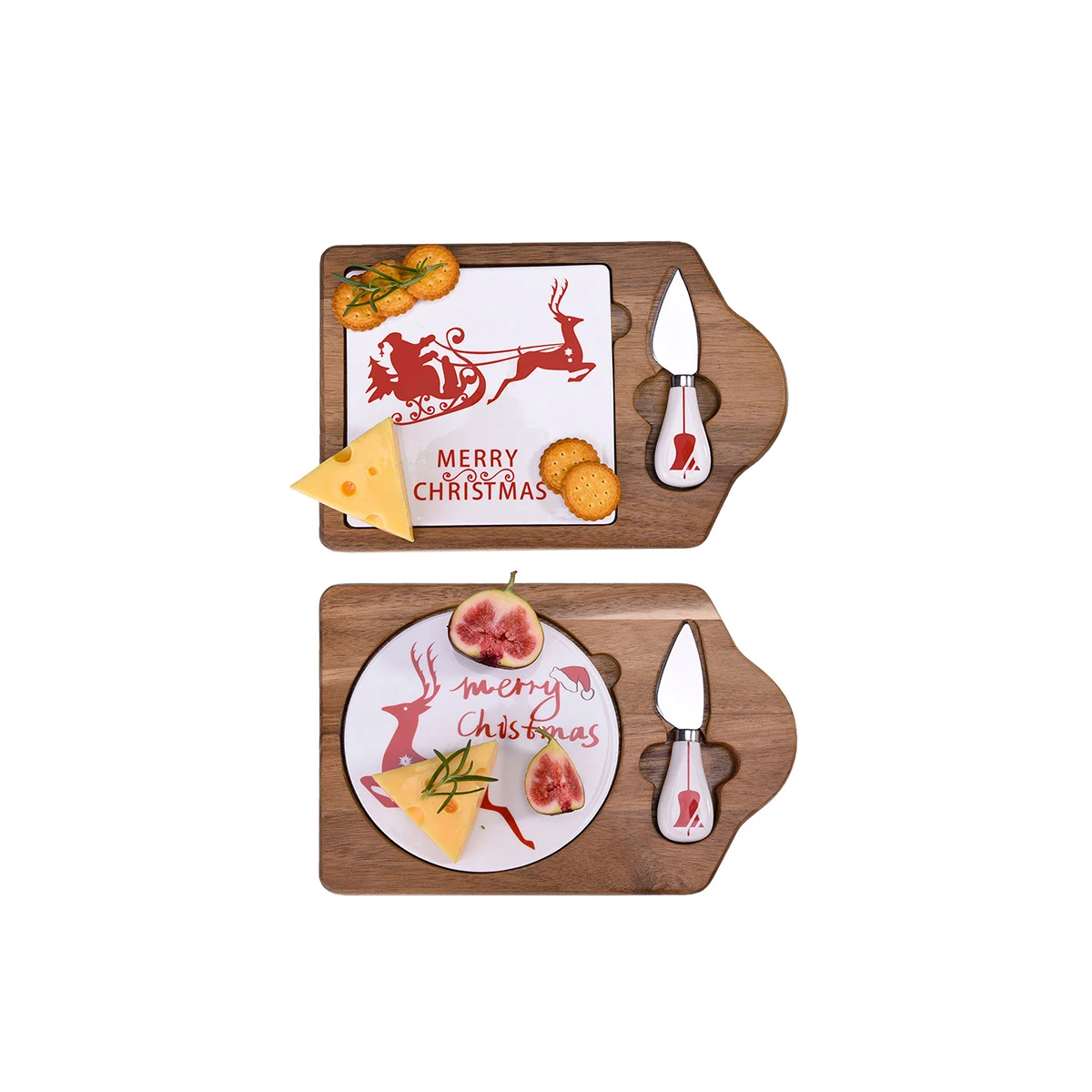 Rectangle Acacia Cheese Board Set 1