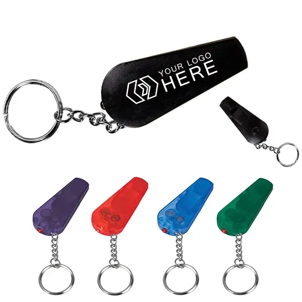 Custom Whistle Light Keychains 1