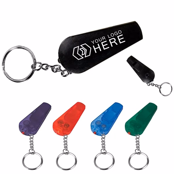 Custom Whistle Light Keychains