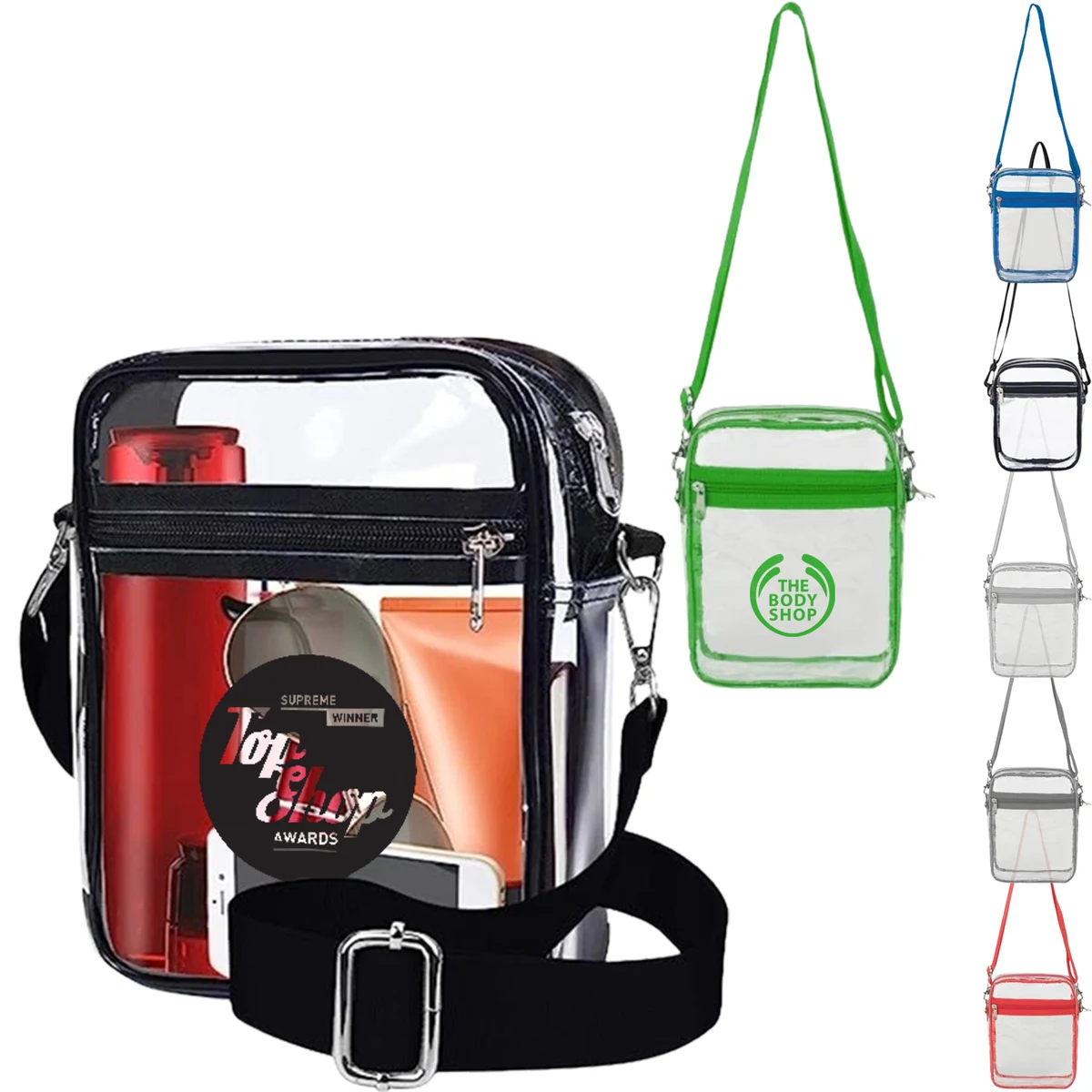 Clear Purse Stadium Approved Crossbody Bag with Adjustable Shoulder Strap 1