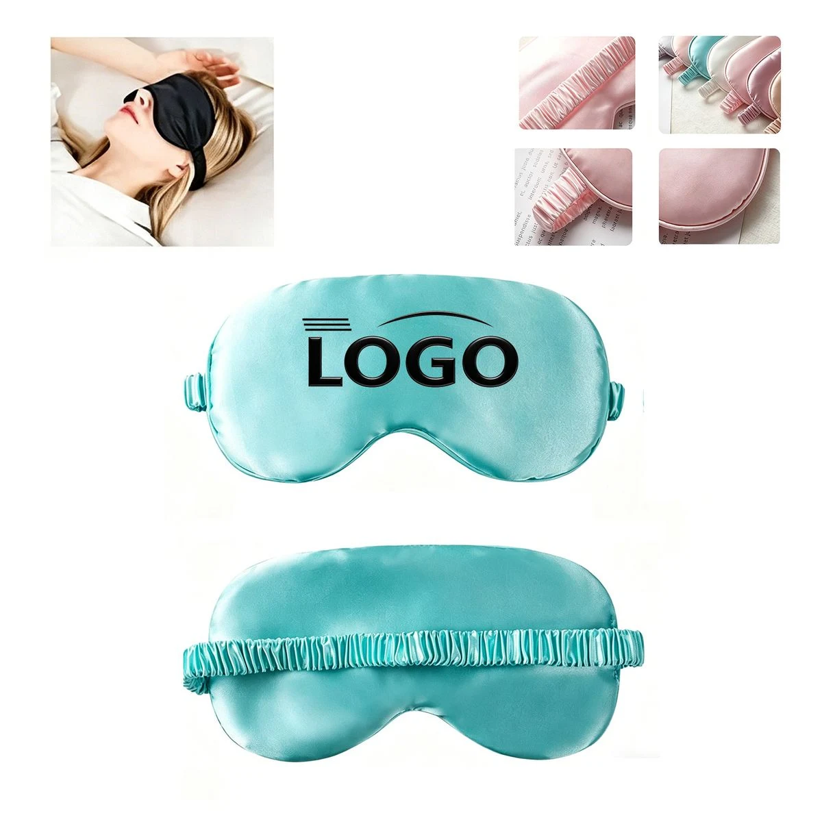 Custom Imitation Silk Eye Mask In Assorted Colors 1
