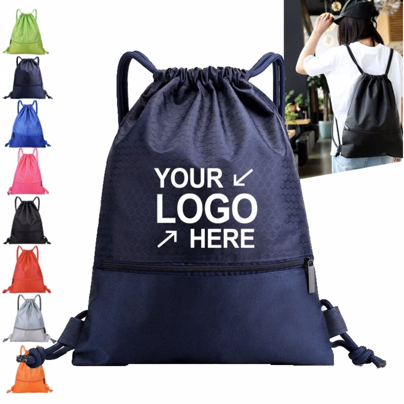 Polyester Shopping Drawstring Bag