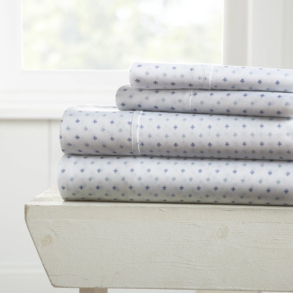 Bed Sheet Sets - Navy Lily Full 4 Set 1