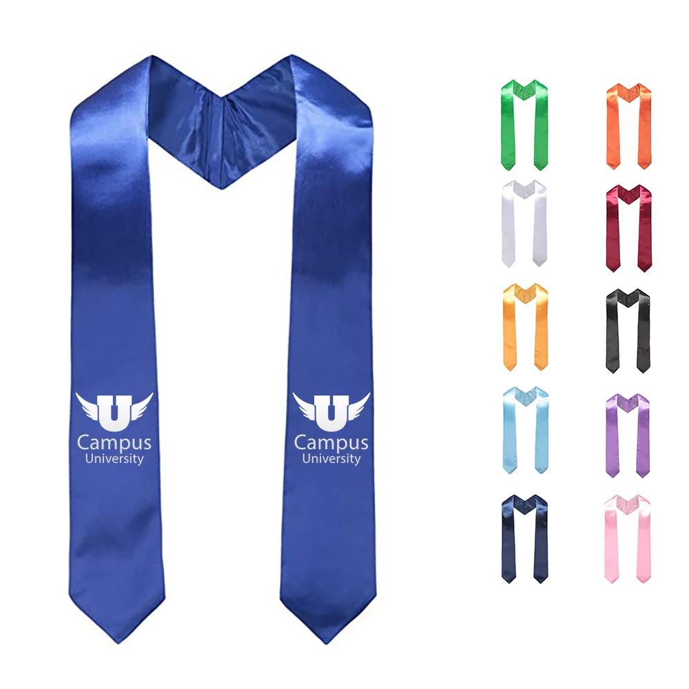 Solid Graduation Embroidered Stole 1