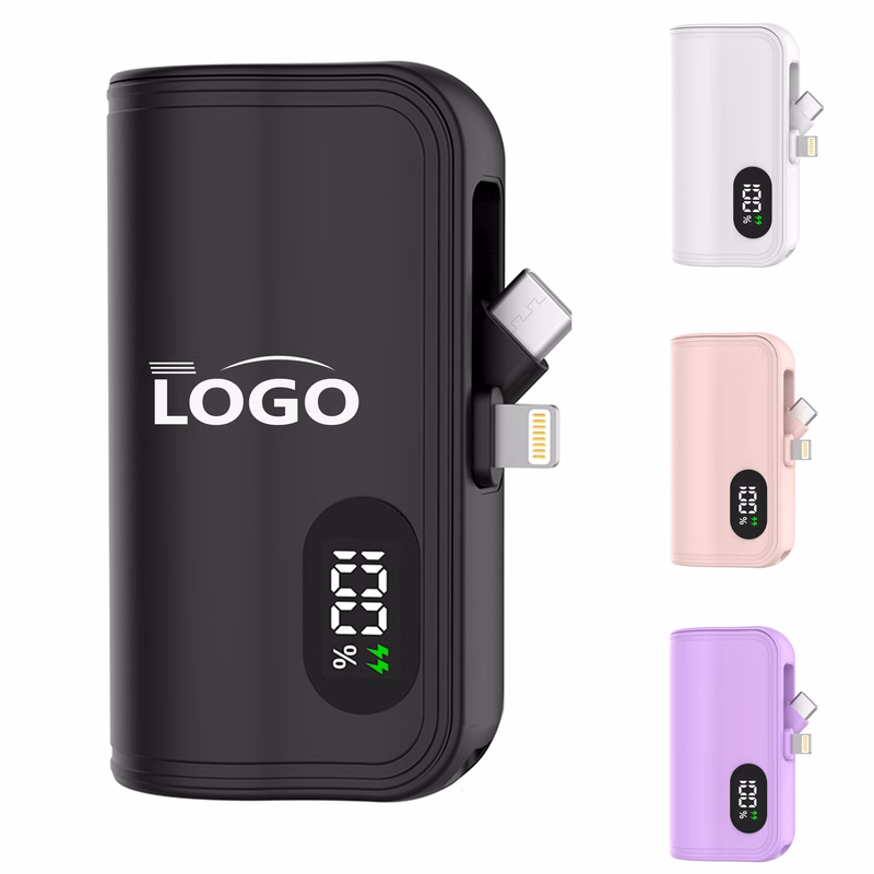 Compact 5000mAh Power Bank-Dual Connectors