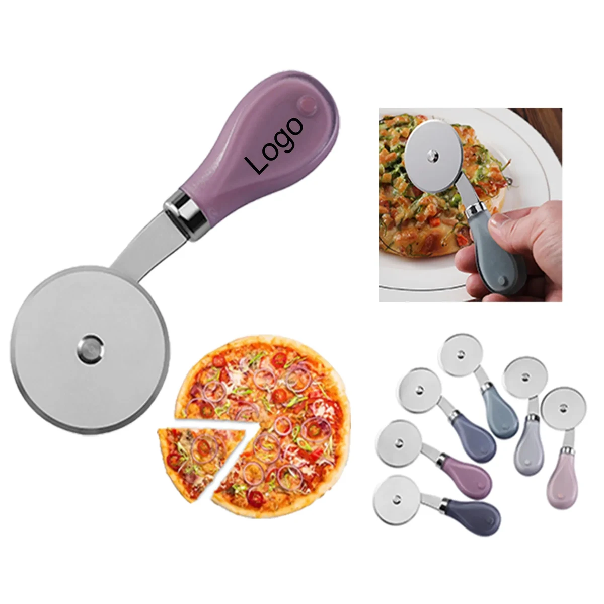 MOQ 20 Mini Pizza Cutter Rolling Knife 1