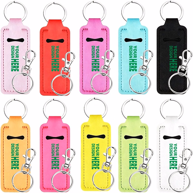 Neoprene Lip Balm Holder Keychain