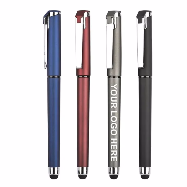 Custom Dual Function Stylus Gel Pen with Capacitive Tip — Professional Office & Mobile