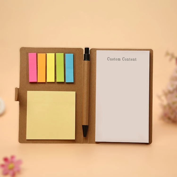 Notebook with Sticky Notes & Pen & Flag notes 1