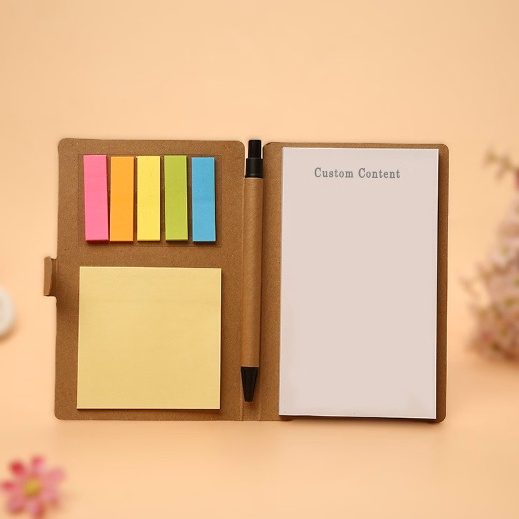Notebook with Sticky Notes & Pen & Flag notes
