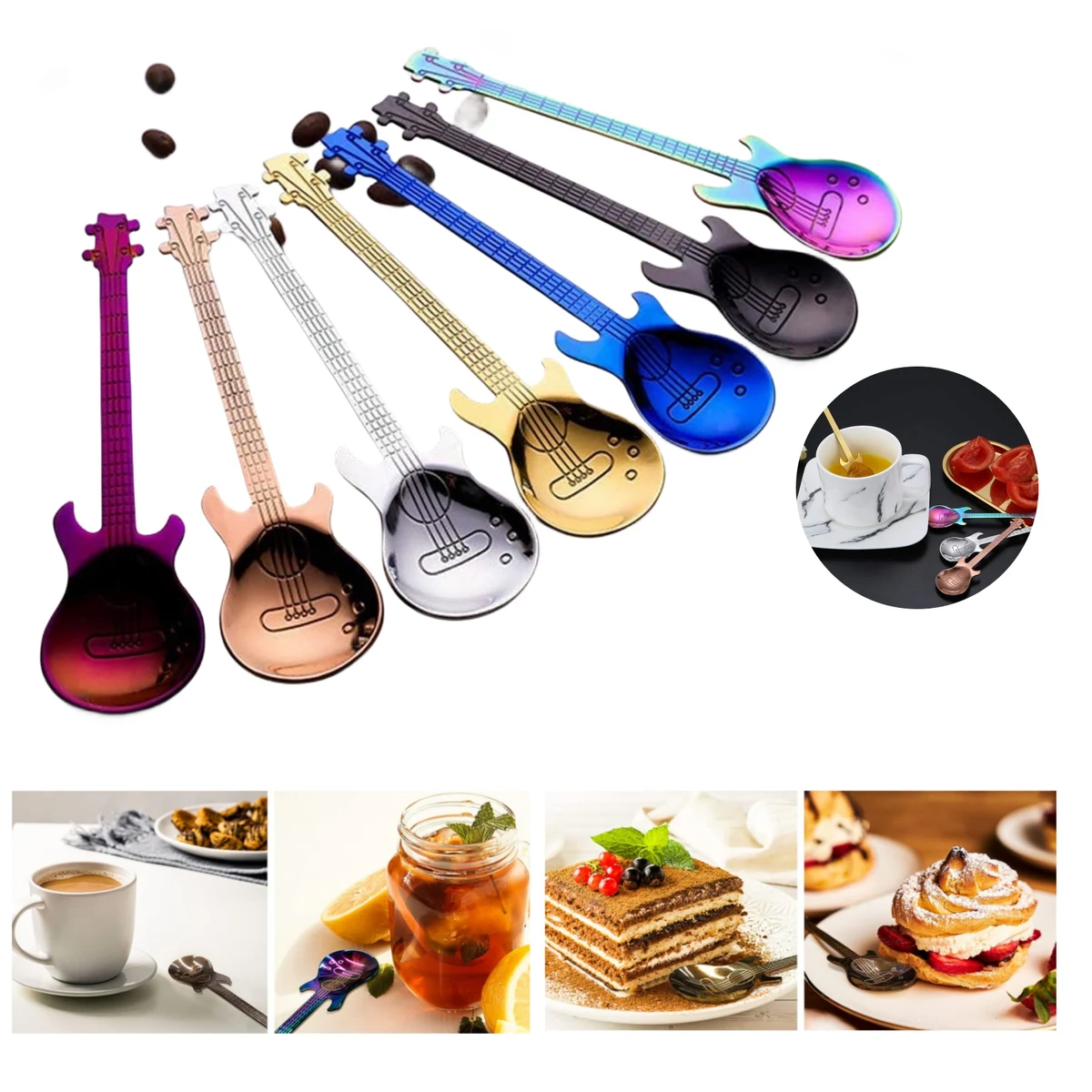 Guitar Coffee Teaspoons 1