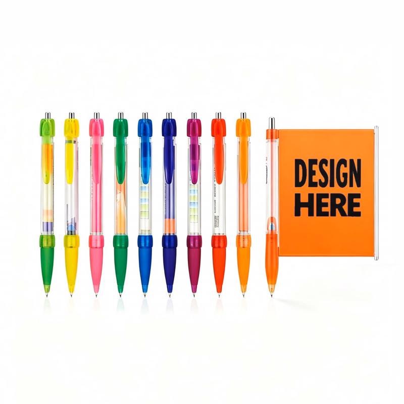 Push-Button Retractable Plastic Ballpoint Pen