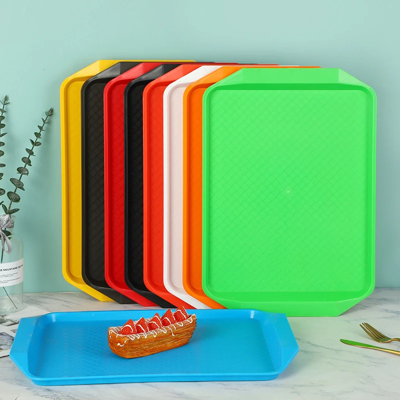 Plastic Restaurant Toddler Fast Food Serving Tray For Eating 1