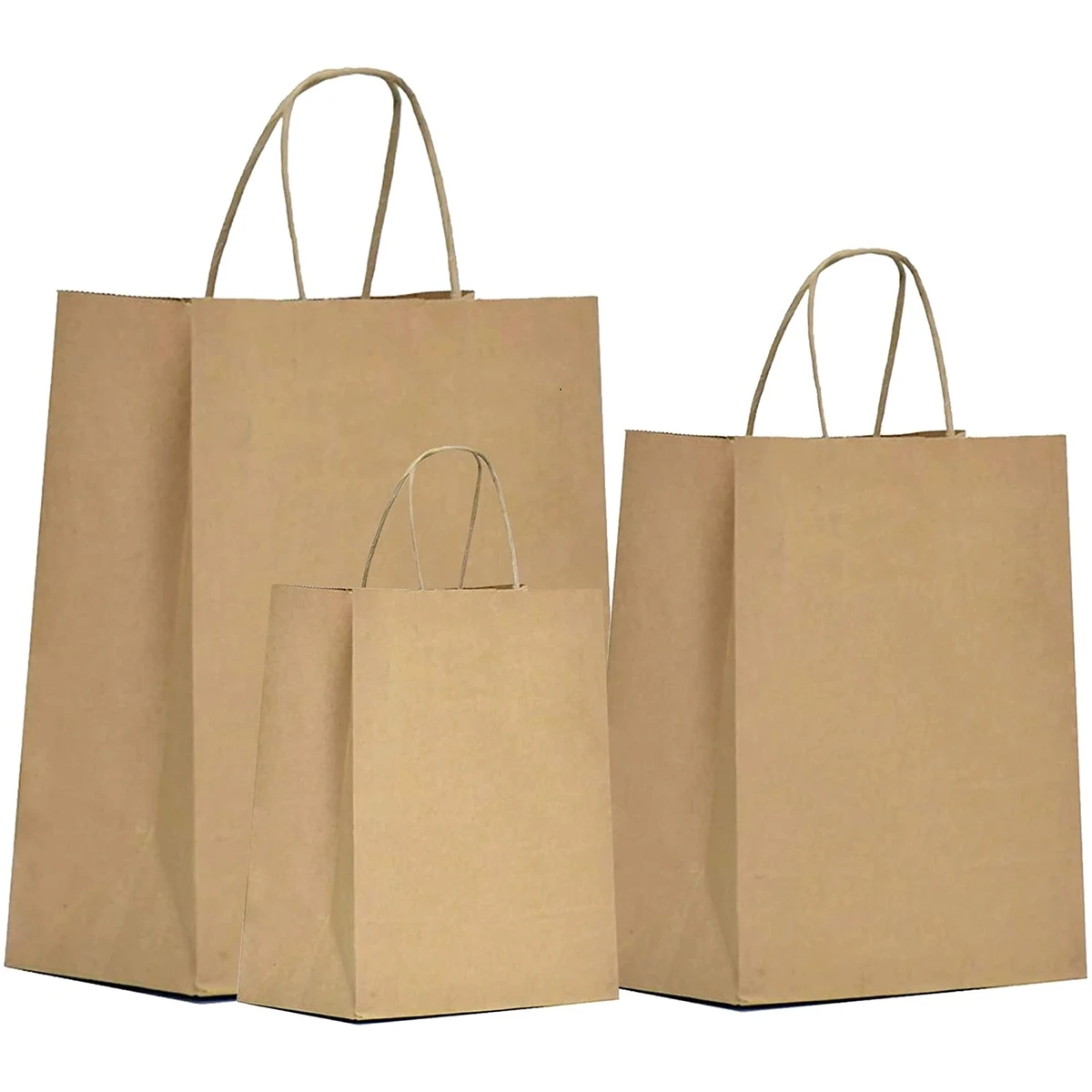 Kraft Paper Shopper Tote Bag(10"x5"x13") - Foil Stamp 1