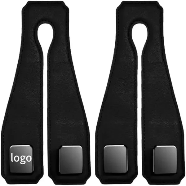 Custom Leather Headrest Hook With 360 Degree Rotation — Car Organization Auto Accessory 1