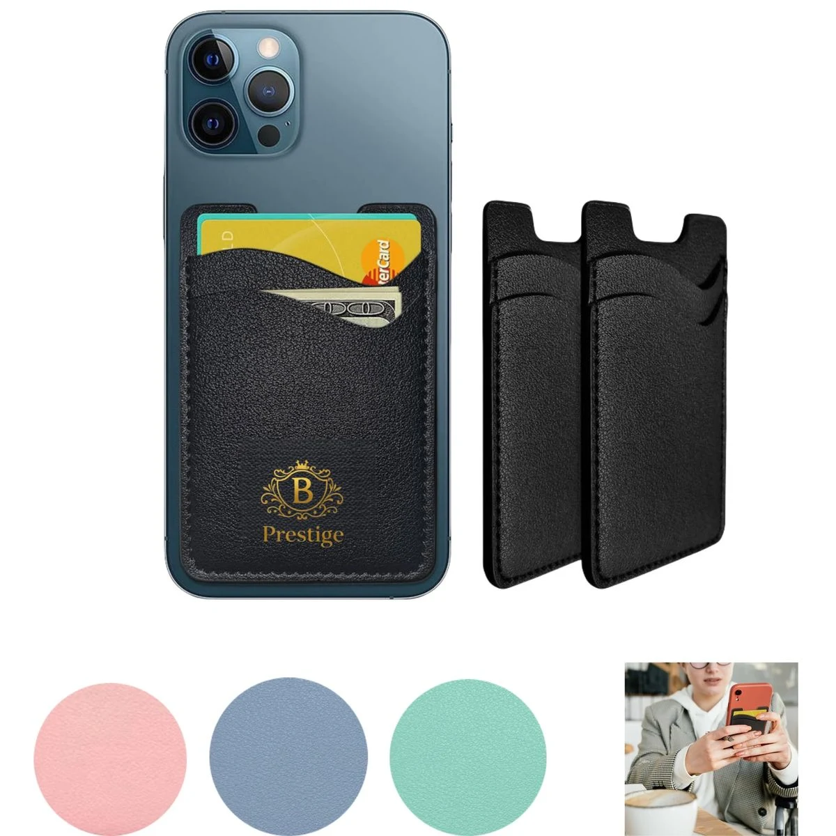 Dual Pocket PU Leather Phone Wallet 1