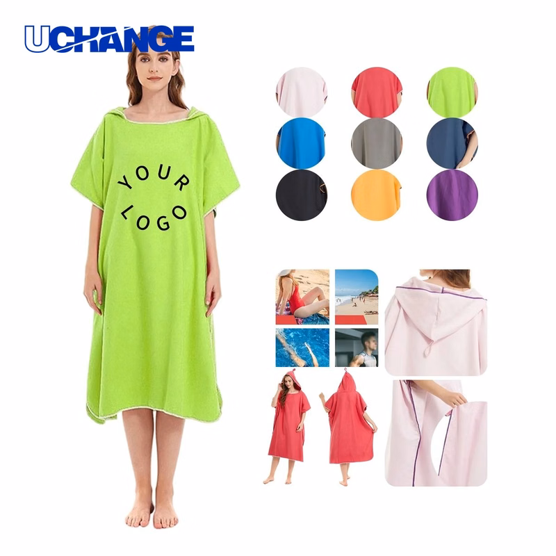 Solid Color Adult Poncho Rain Gear for Travel