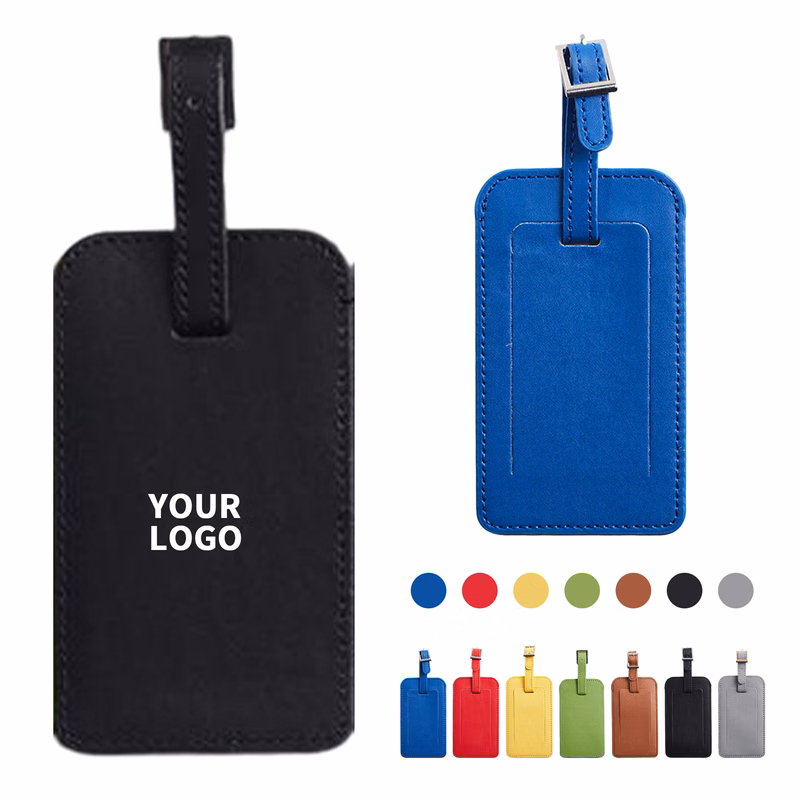 Grain Pattern Leather Travel Bag Tag