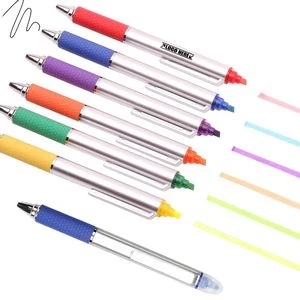 Ballpoint Silver Pen With Highlighter 1