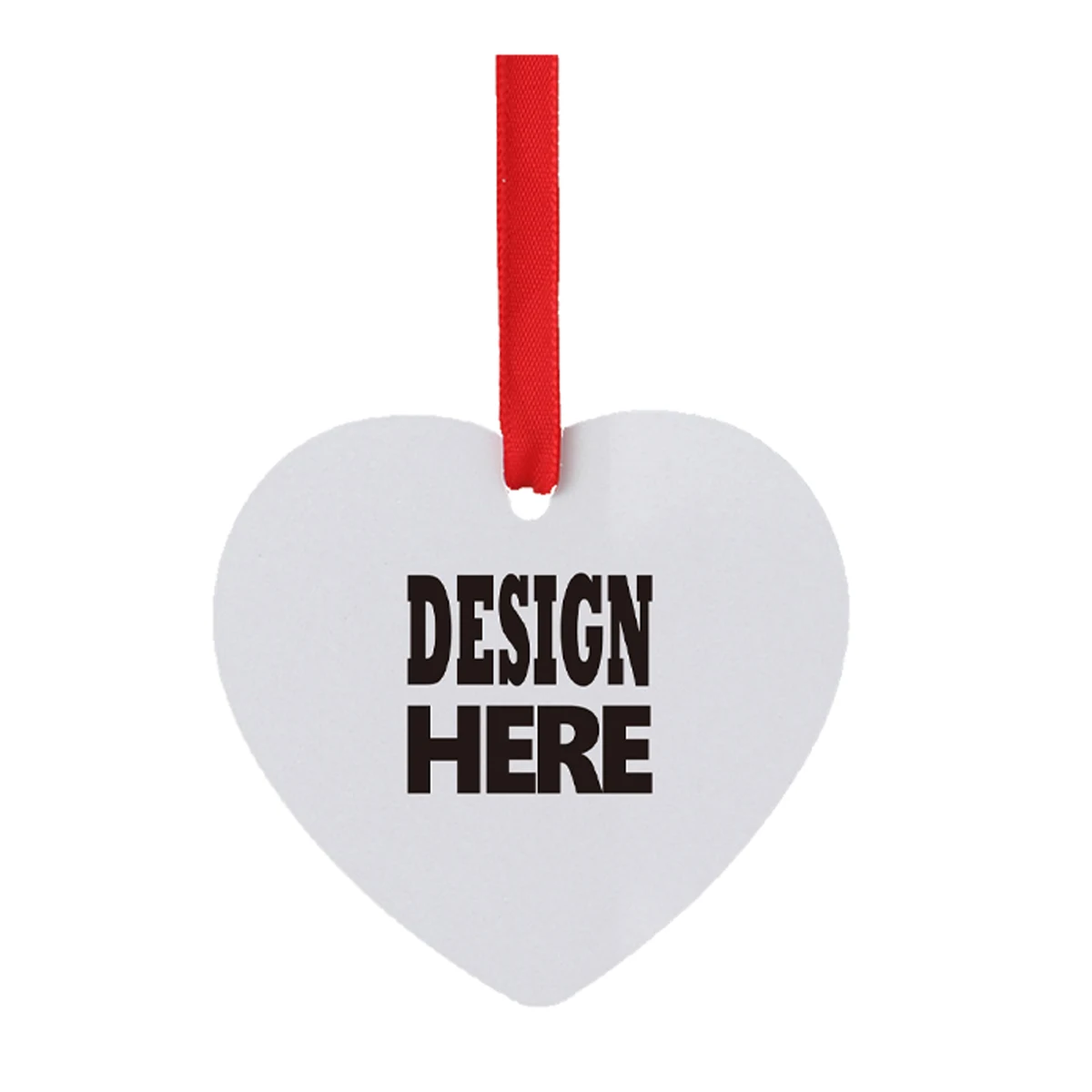 MOQ50 Personalized Heart-Shaped Aluminum Christmas Ornament 1
