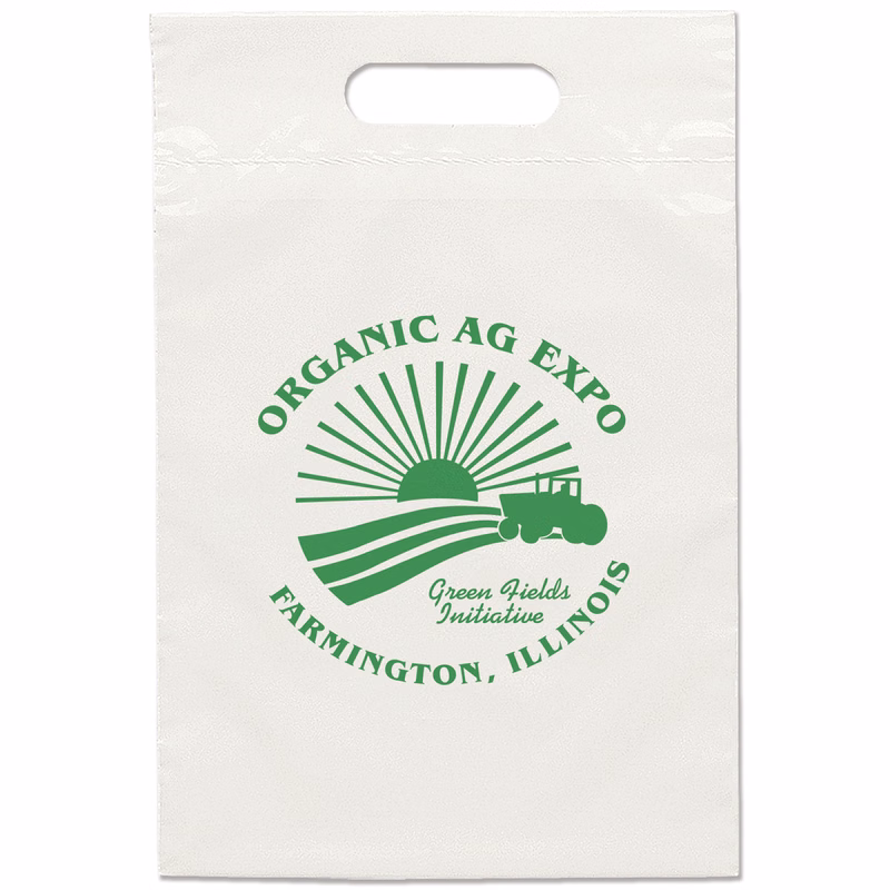 Eco Die Cut Handle Bag - 9 1/2W x 14H - Flexo Ink Print