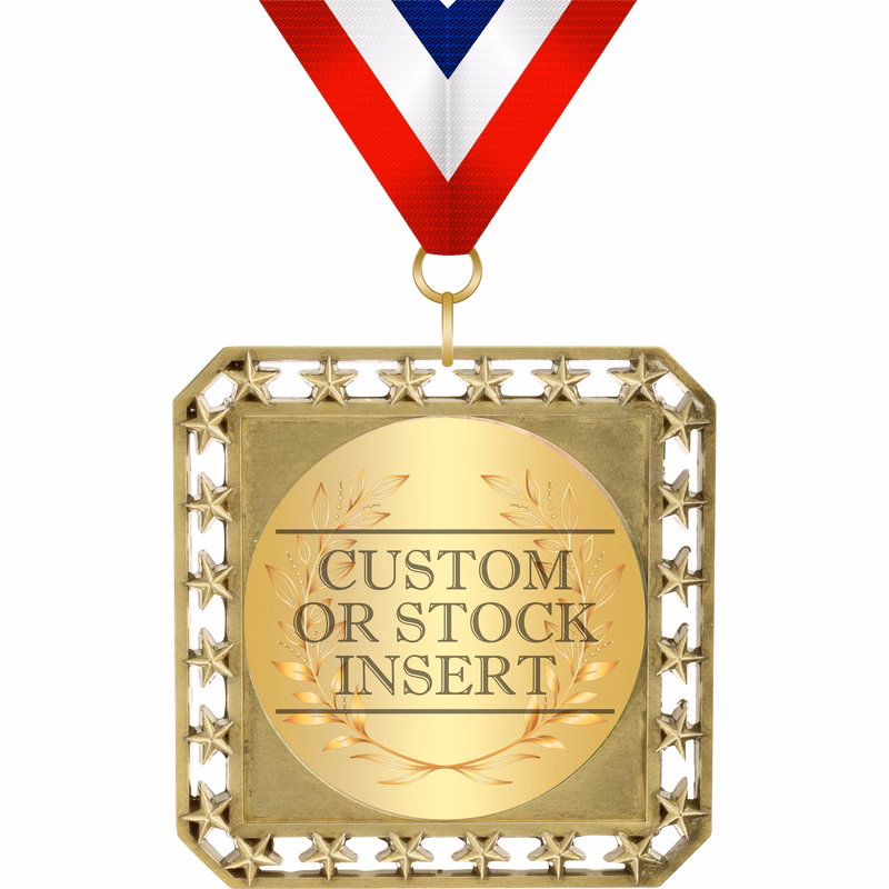 Exclusive Square Medal With Insert
