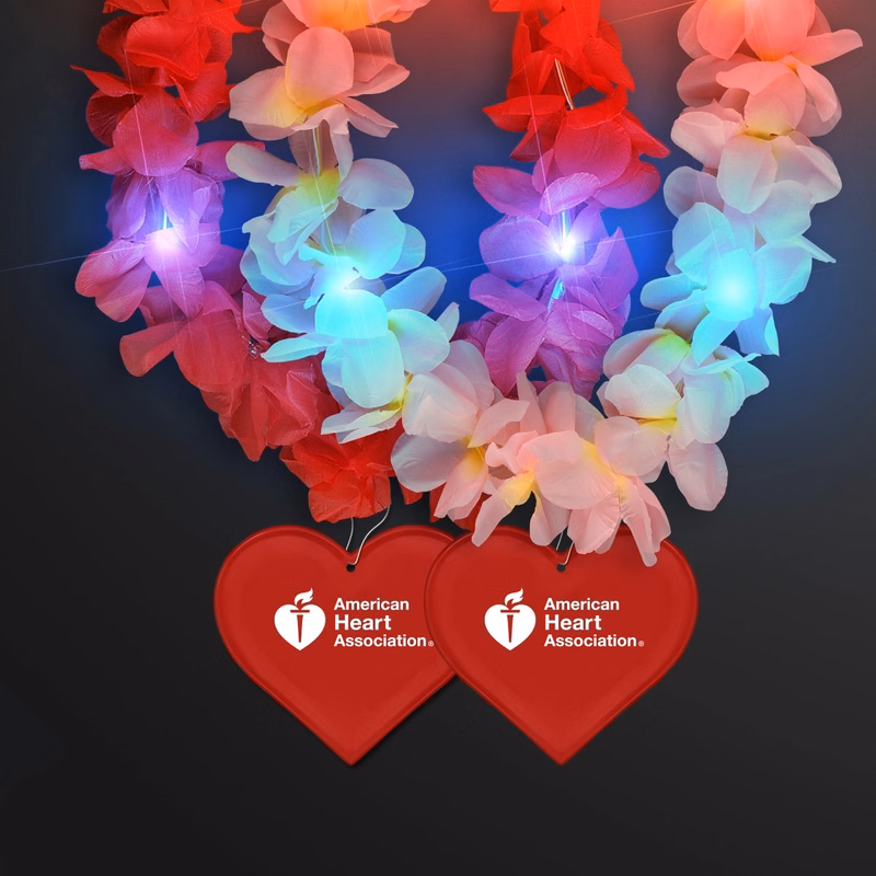 Light Up Hawaiian Leis with Custom Heart Medallion