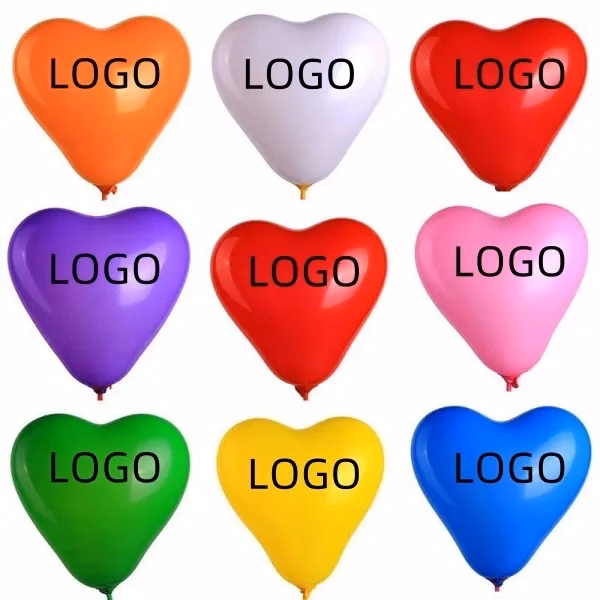 10-inch heart-shaped latex balloon