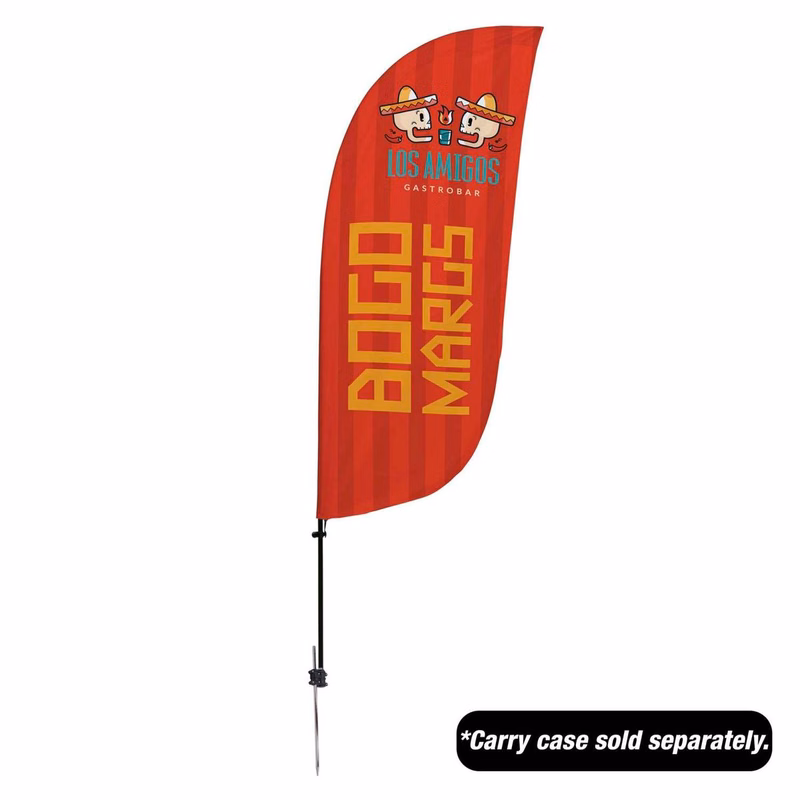 7.5' Value Feather Sail Sign Kit Single-Sided with Spike Base
