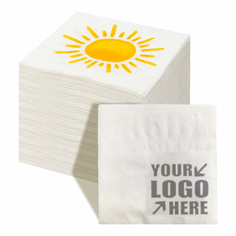 White 2 Ply Beverage Napkins