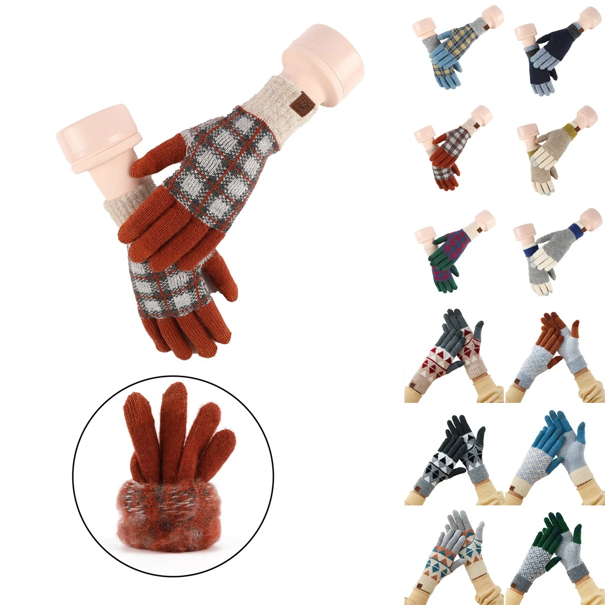 Knitted Touchscreen Winter Outdoor Gloves 1