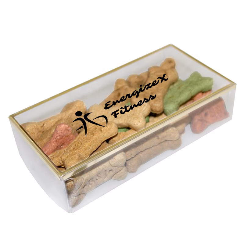 Bone-Shaped Dog Treats in Gold-Accented Box