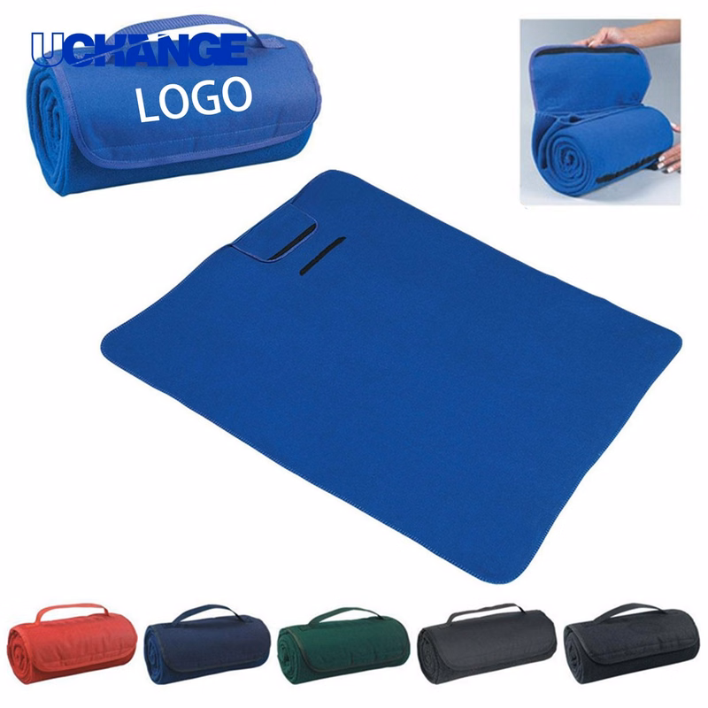 Roll Up Fleece Travel Picnic Blanket