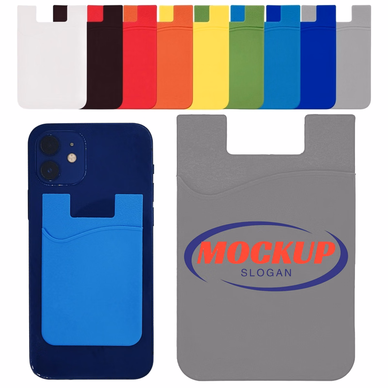 Silicone Stick on ID Credit Card Holder