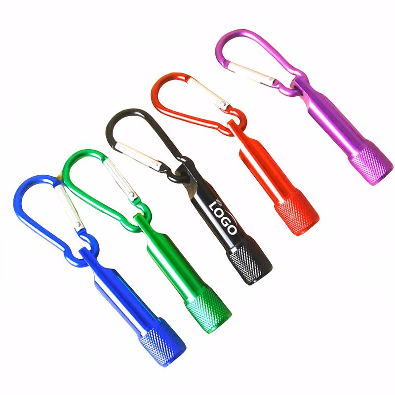 LED Mini Flashlight with Carabiner Hook for Easy Carry