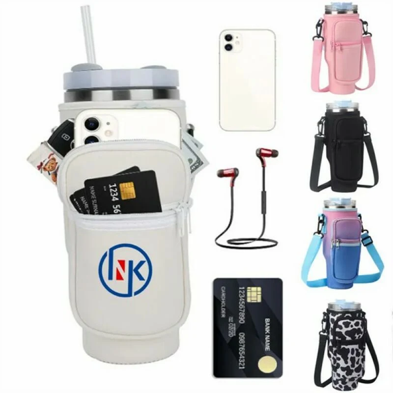 40oz Water Bottle Tumbler Carrier Bag with Phone Pocket 1