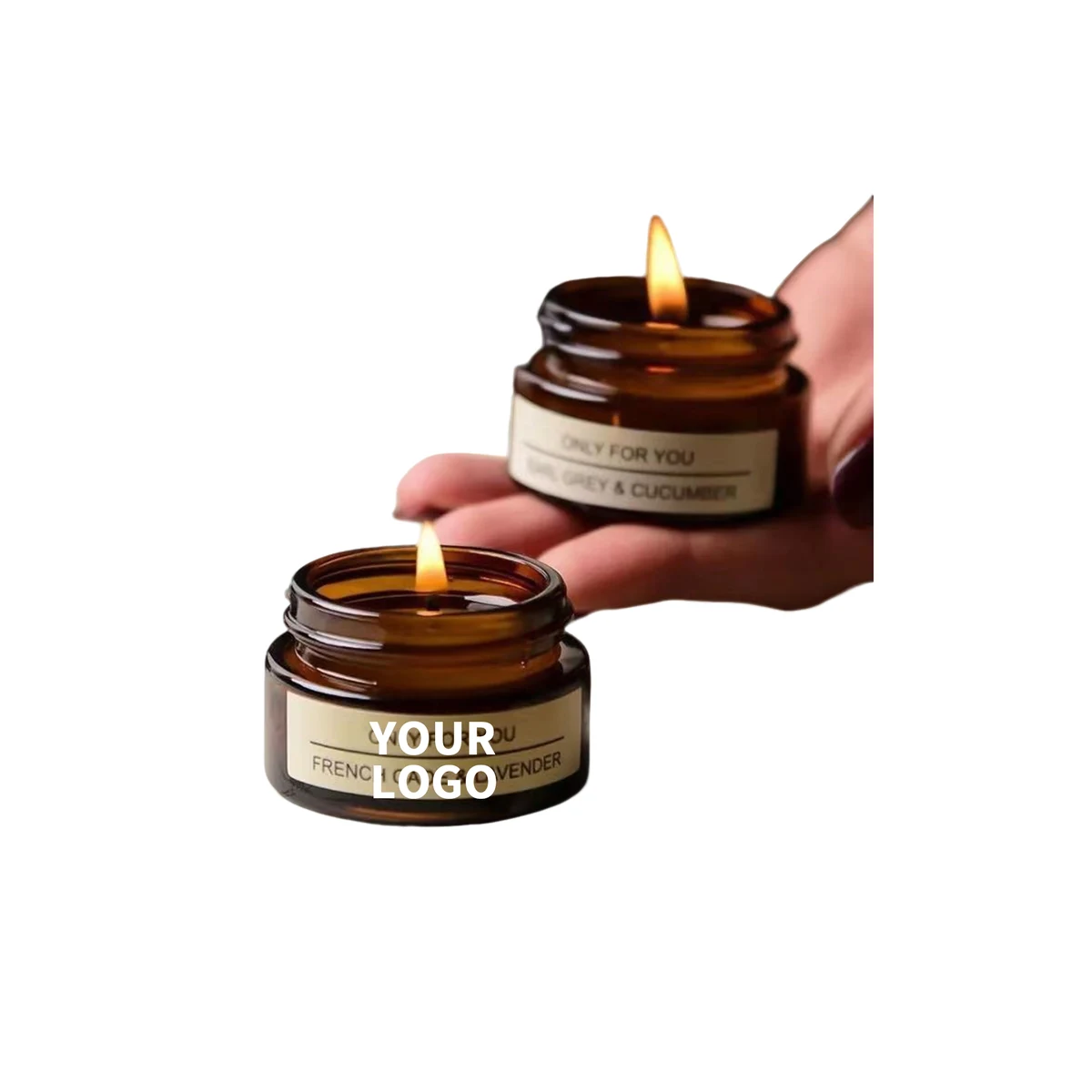 Small Scented Candle In Glass Bottle 1.6" 1
