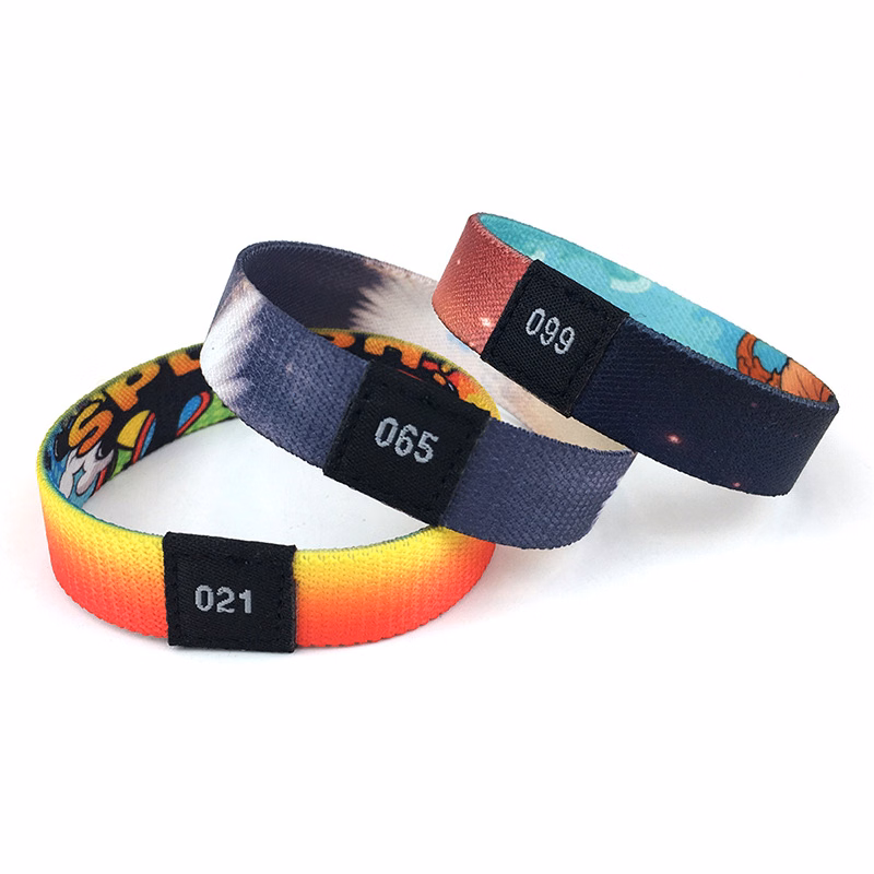 Custom Elastic Fabric Wristbands