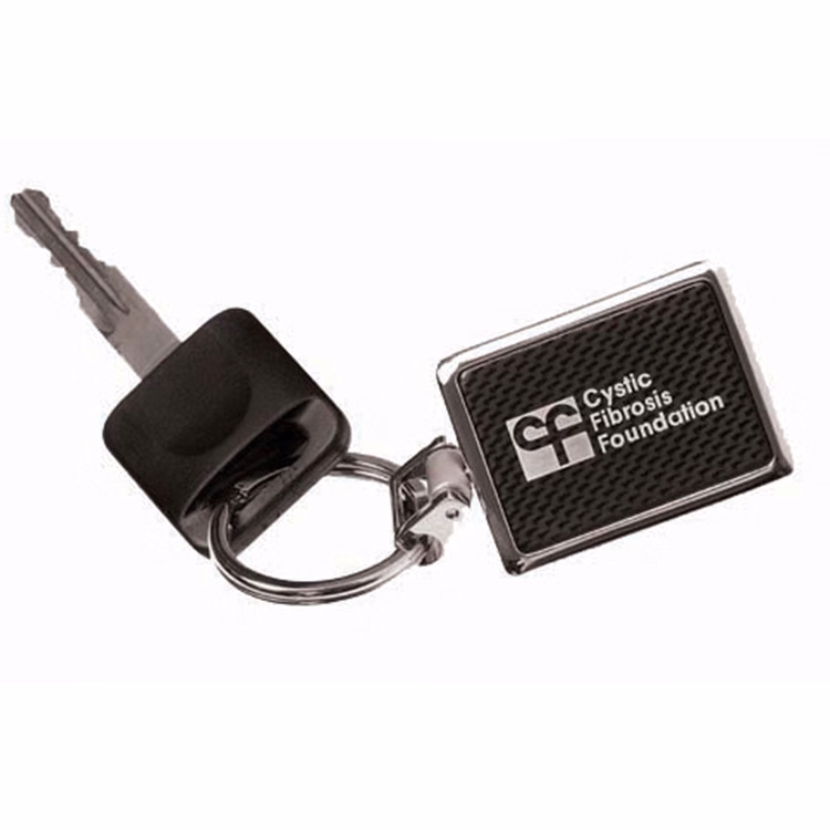 Imax Silver and Black Checker Keychain