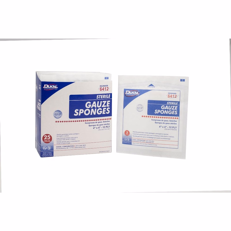 Sterile Gauze Sponges - 12 ply 2 Pack 4" x 4"