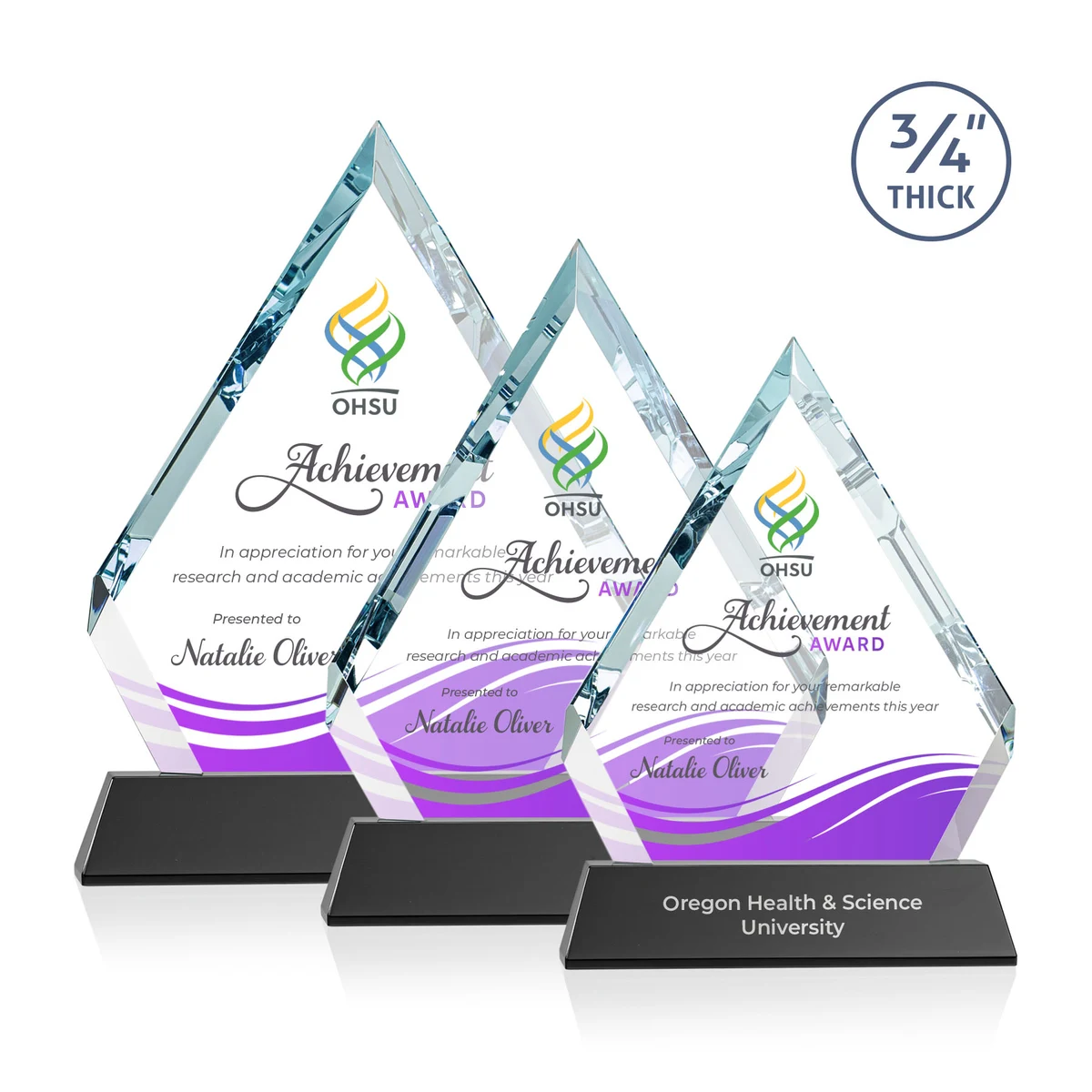 Apex VividPrint™ Award on Newhaven Base - Black 1