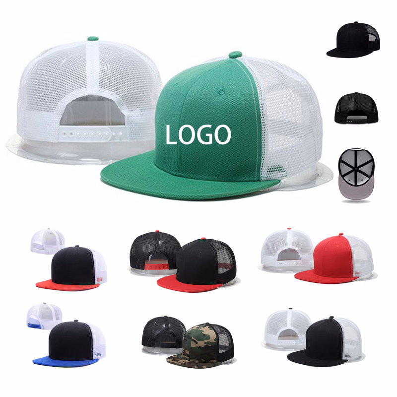 Kids Hip Hop Style Flat Bill Mesh Caps